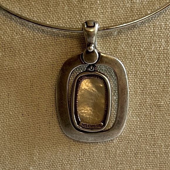 Heavy MOP Sterling Silver 925 Pendant by Joseph Esposito Signed Stamped 23 grams - Picture 5 of 8
